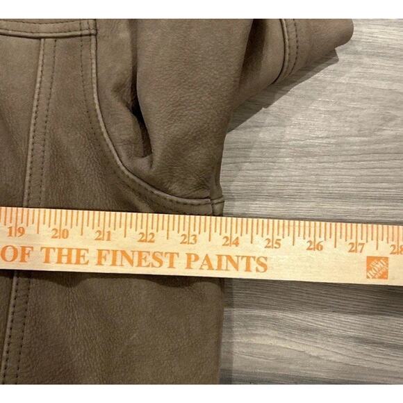 Robert Comstock Expedition Flannel Lined Leather Jacket Mens Large Eddie Bauer - Picture 7 of 16